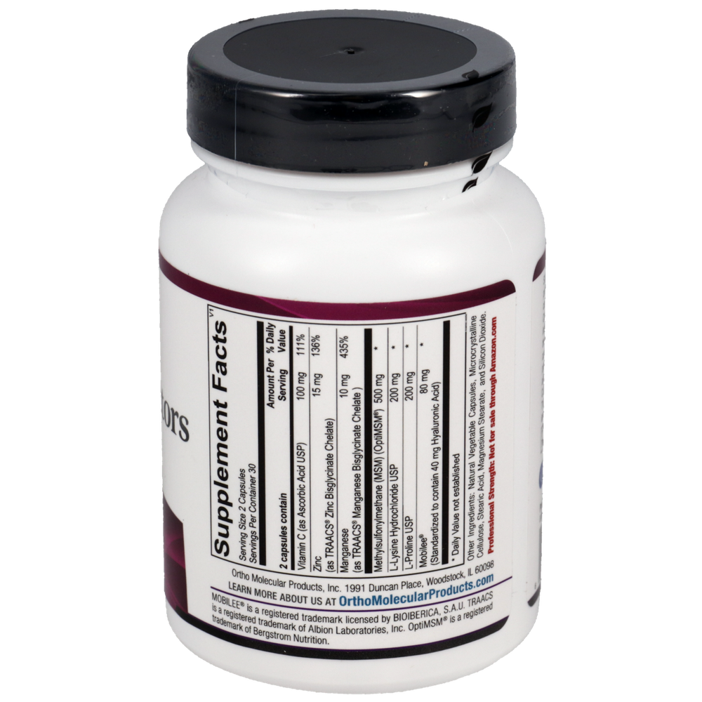 Supplement bottle with label on a white background
