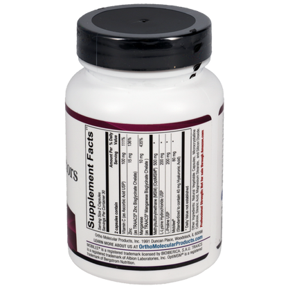 Supplement bottle with label on a white background