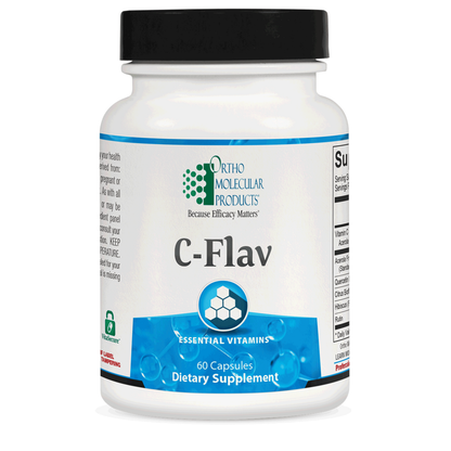 Ortho Molecular Products C-Flav dietary supplement bottle on a white background