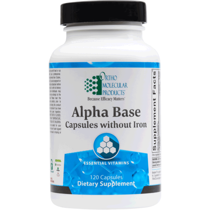 Orthomolecular Products Alpha Base Capsules without Iron