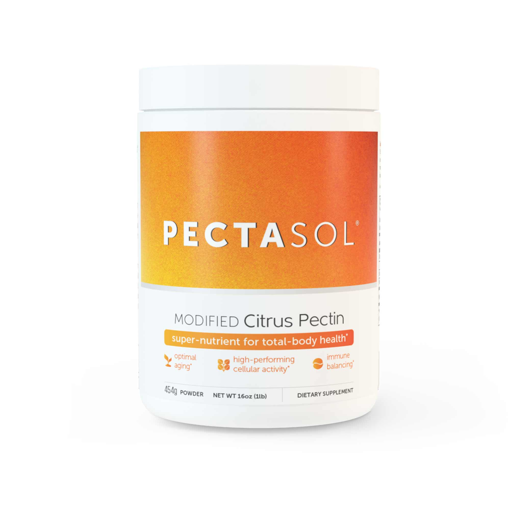 A container of EcoNugenics PectaSol-C Modified Citrus Pectin Unflavored Powder