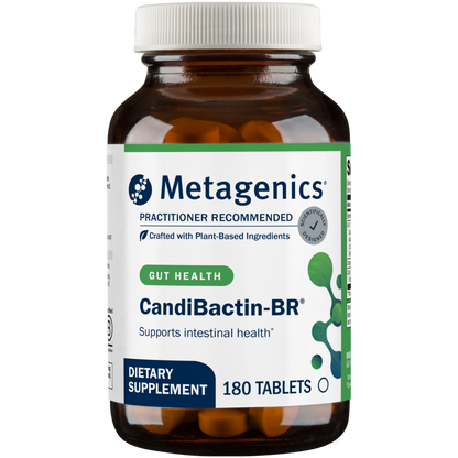 Metagenics CandiBactin-BR dietary supplement bottle on a white background