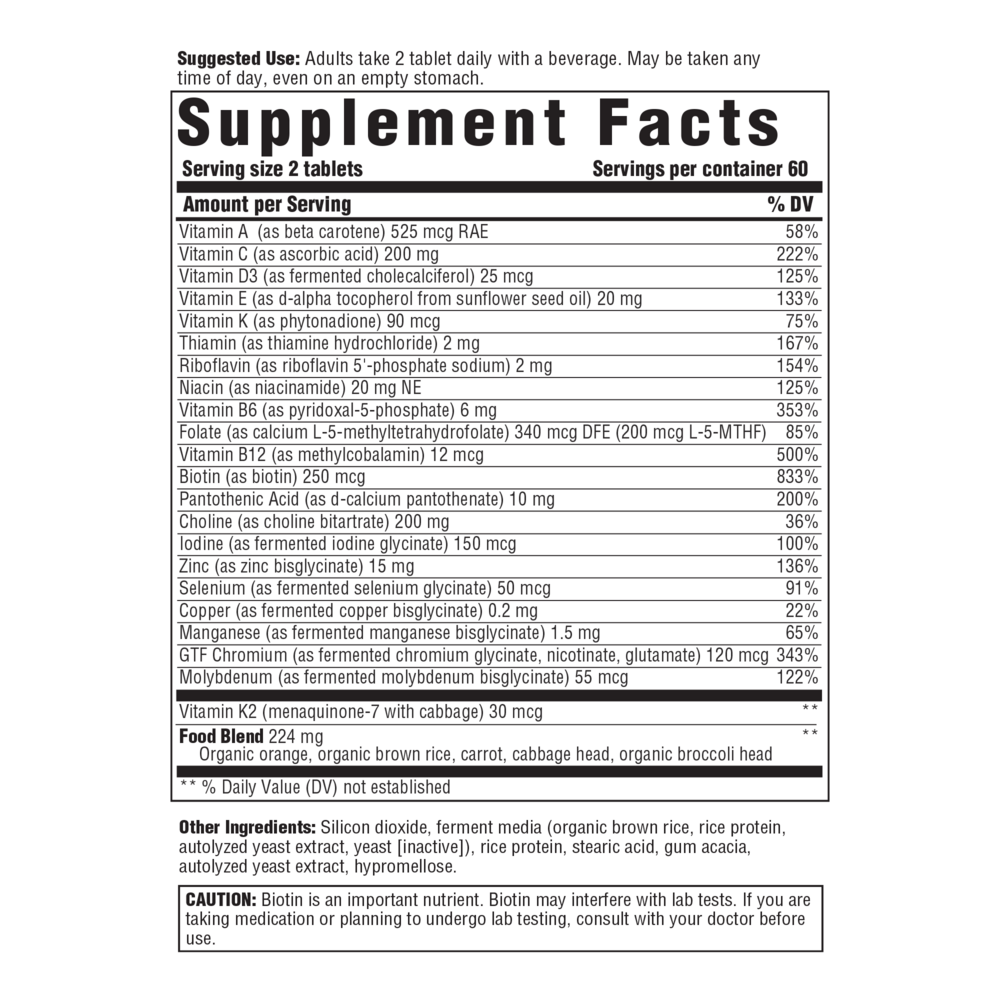 A label that shows supplement facts