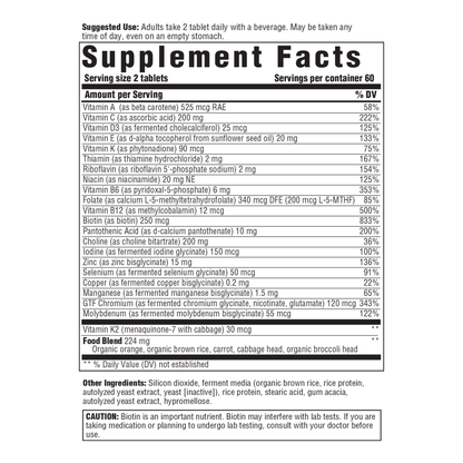 A label that shows supplement facts