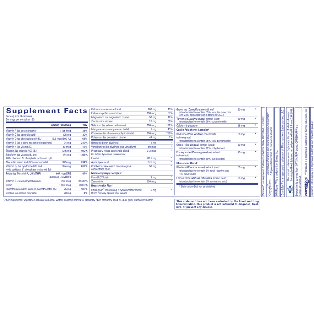 Pure Encapsulations Women's Nutrients 40+