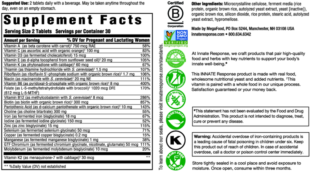 A label that shows supplement facts