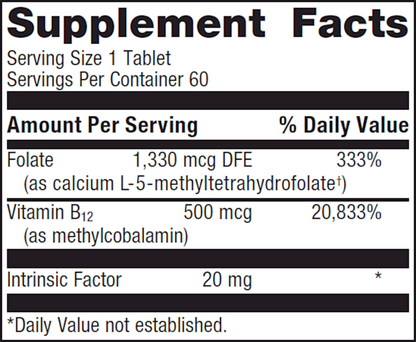 Supplement facts label with detailed nutritional information on a white background