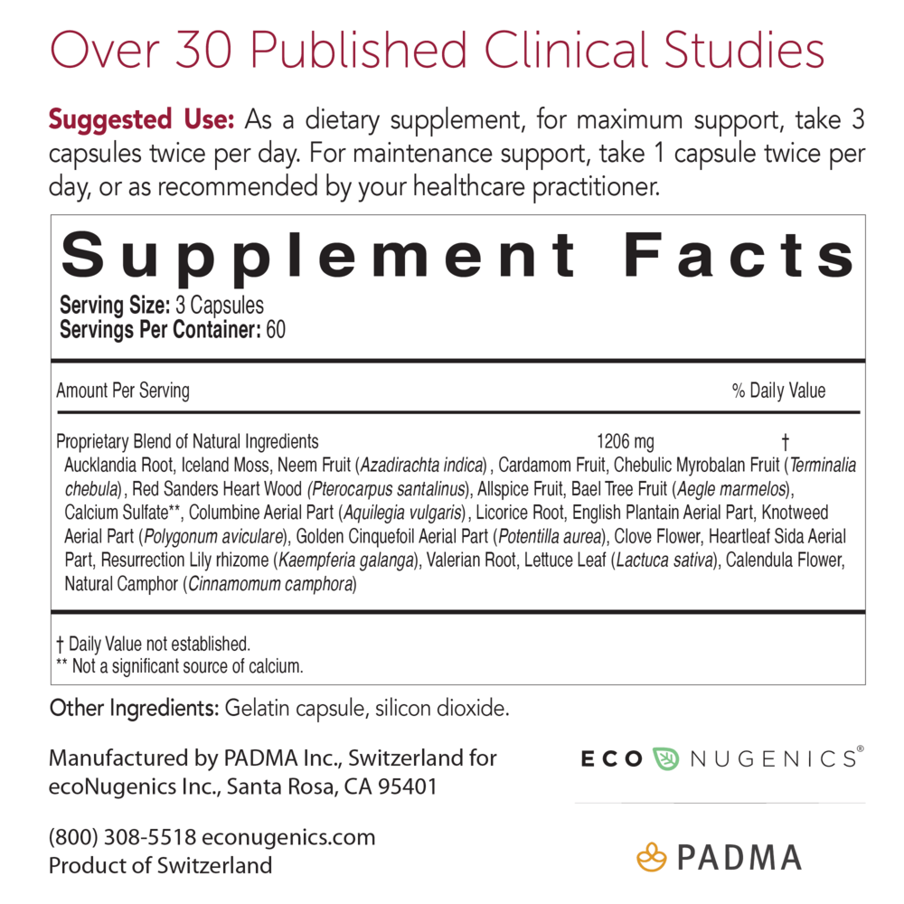 A label that shows supplement facts
