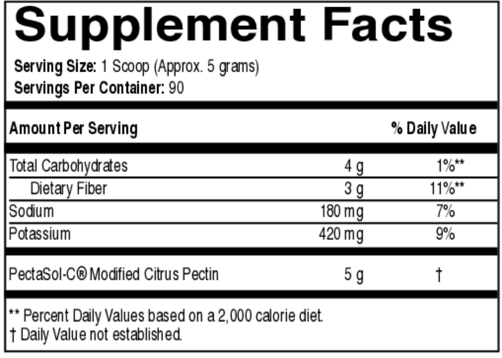 A label that shows supplement facts