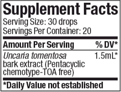 Supplment facts label
