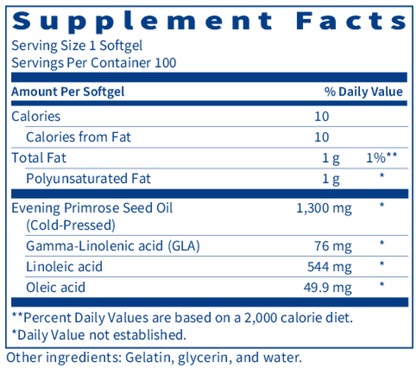 Supplement facts label for a product with various nutrients listed