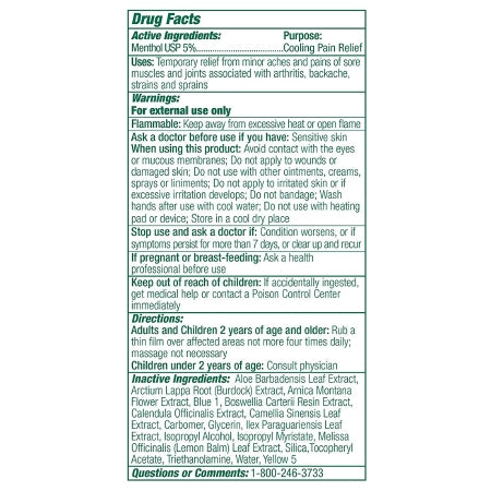 A picture of drug facts and ingredients.