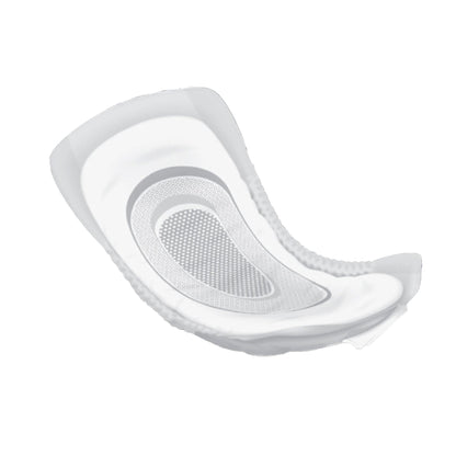 White incontinence pad on a white background