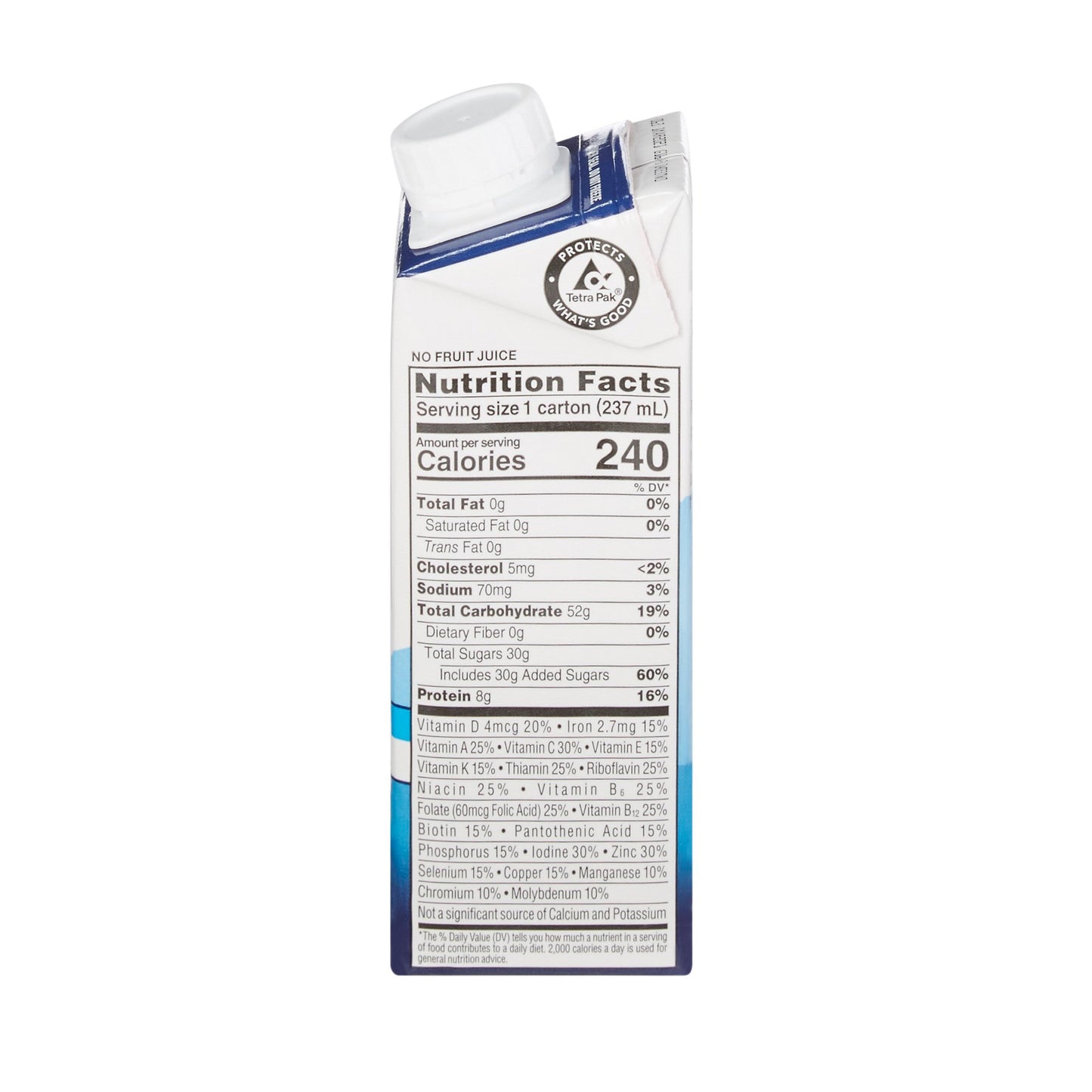 Nutrition facts label on a white background