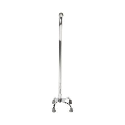 A picture of a steel quad cane. 