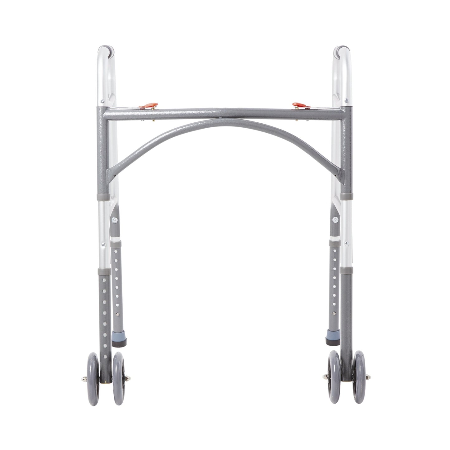 Gray walker with wheels on a white background