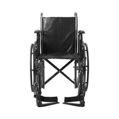 Black wheelchair on a white background