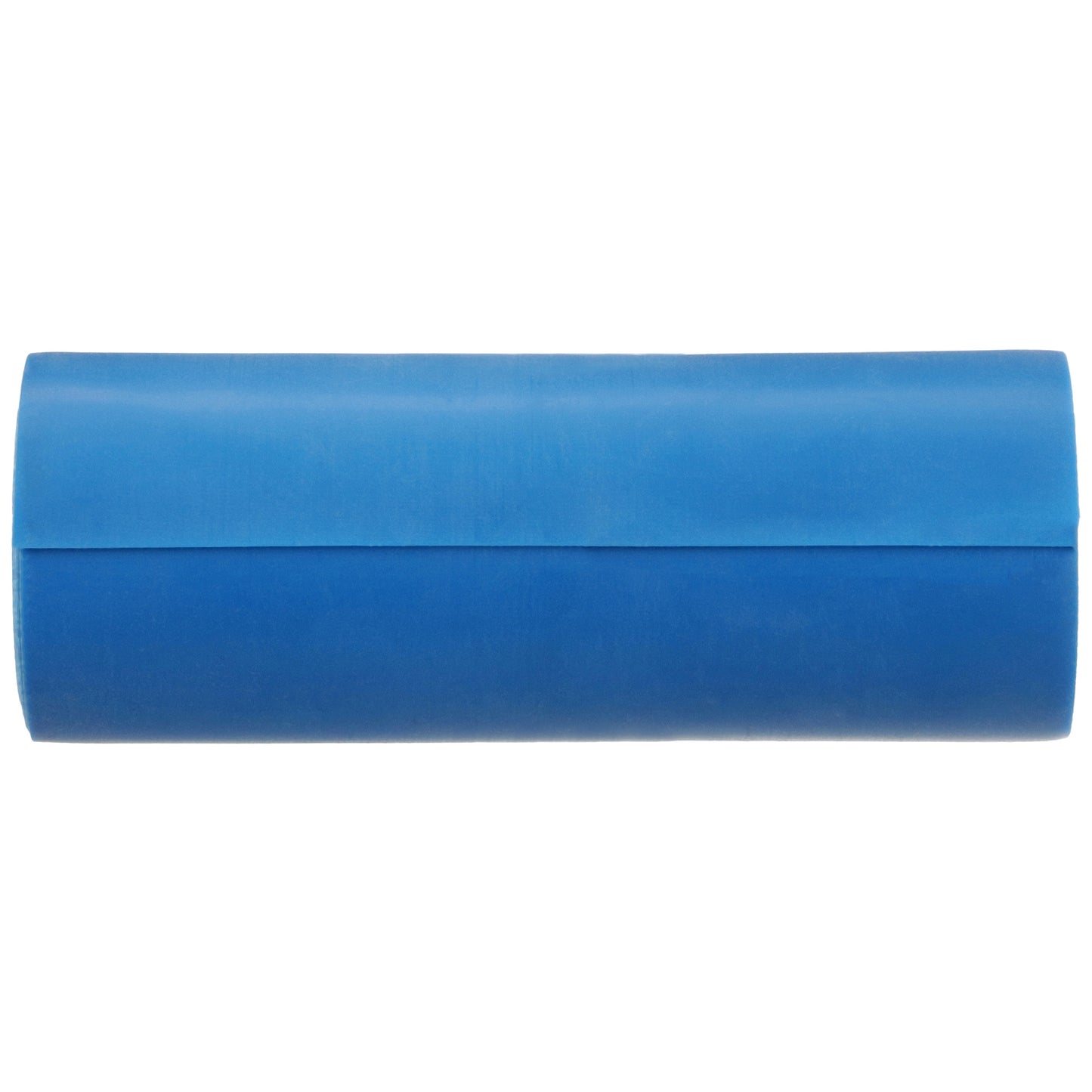 Blue cylindrical object on a white background
