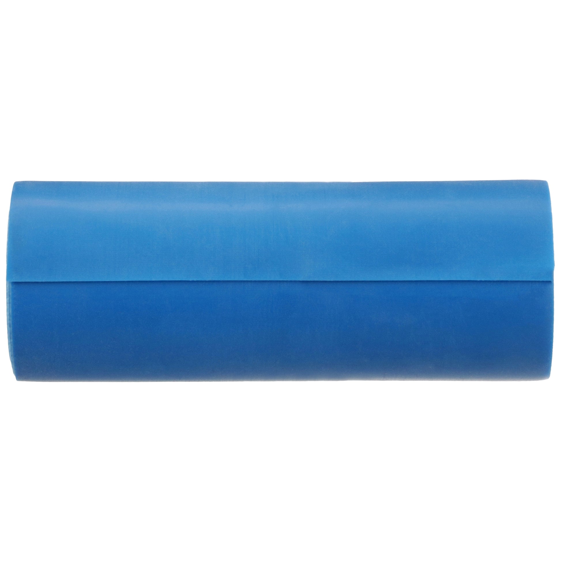 Blue cylindrical object on a white background