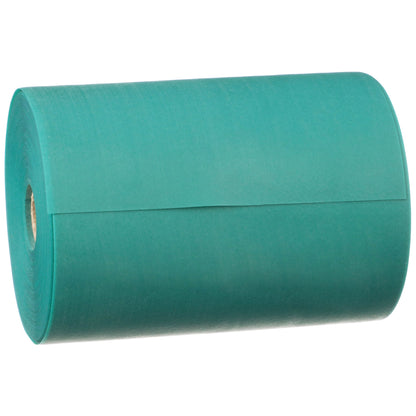 Roll of green paper on a white background