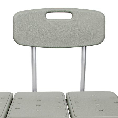 Close-up of a gray chair with a backrest and seat on a white background