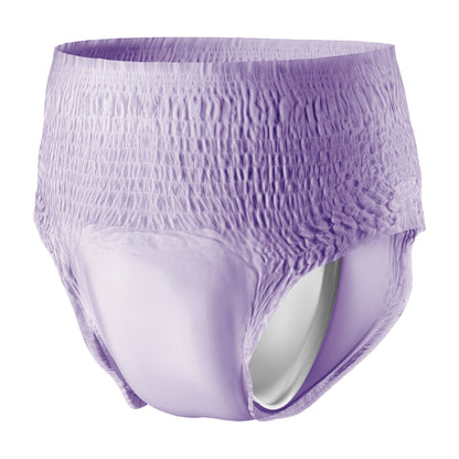 Purple women's underwear on a white background