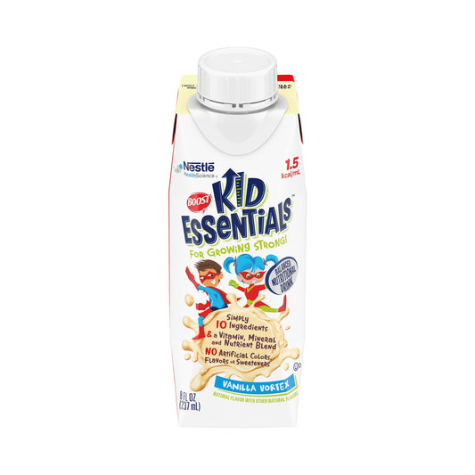 Nestle Kid Essentials milk carton on a white background