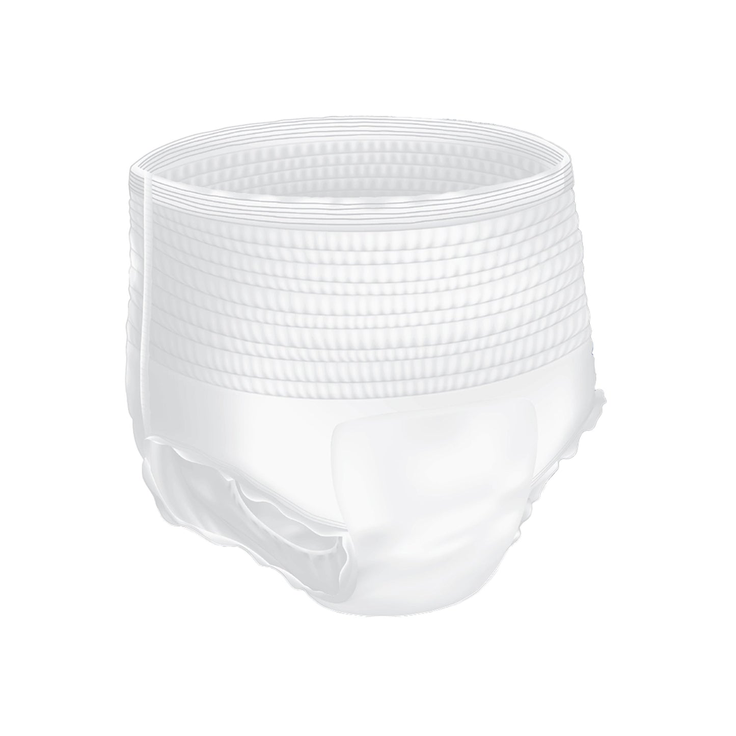 q picture of a white, Attends bariatric pull up diaper on a white background