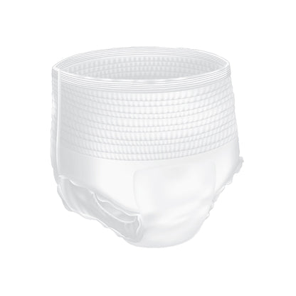 q picture of a white, Attends bariatric pull up diaper on a white background