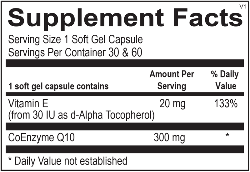 A picture of the supplement facts label.  