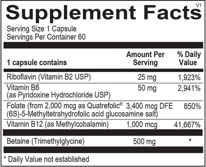 A picture of the supplement facts label.  