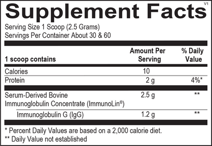 A picture of the supplement facts label.  