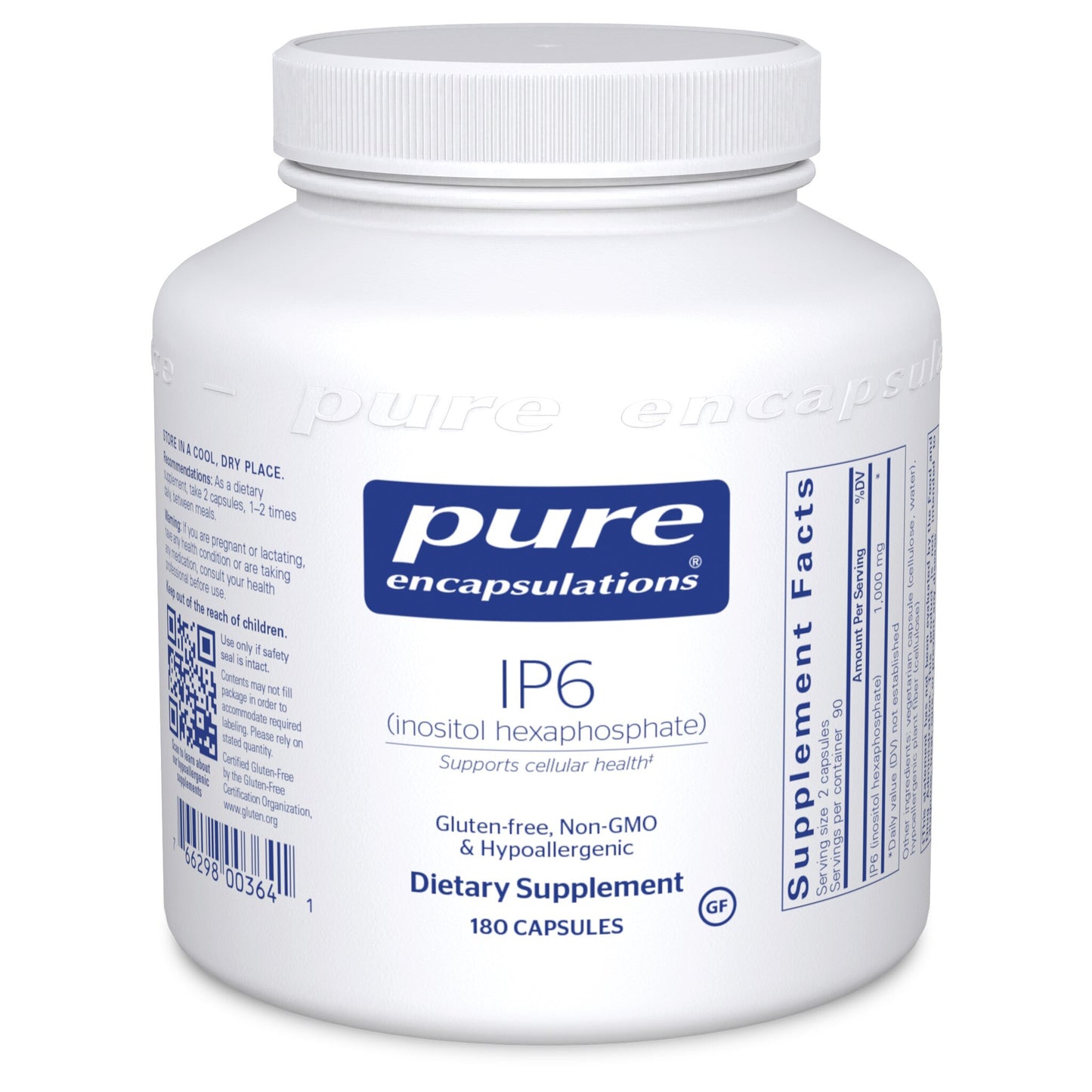 Pure Encapsulations IP6 (inositol hexaphosphate) 180's