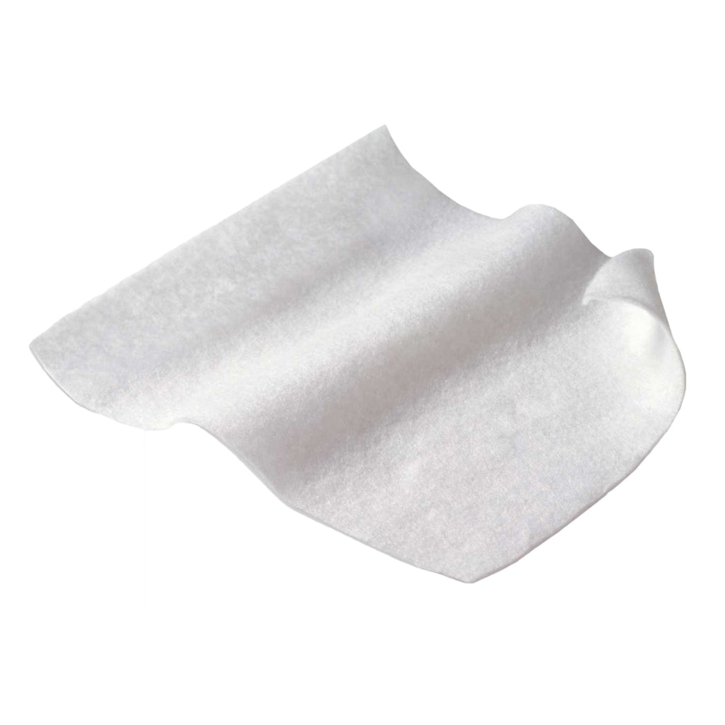 White filter paper on a white background