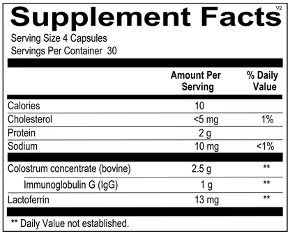 A picture of a label with supplement facts
