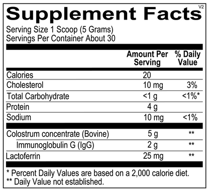 A picture of a label with supplement facts