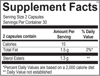 A picture of the supplement facts label.  