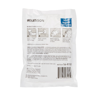 Back of a McKesson medical wrap packaging with instructions and branding.