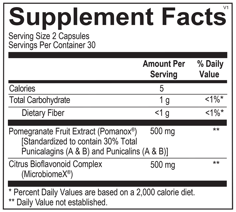 A picture of a label with supplement facts