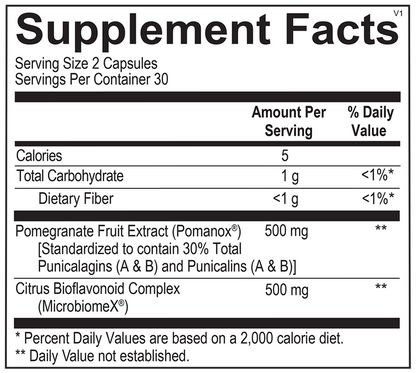 A picture of a label with supplement facts