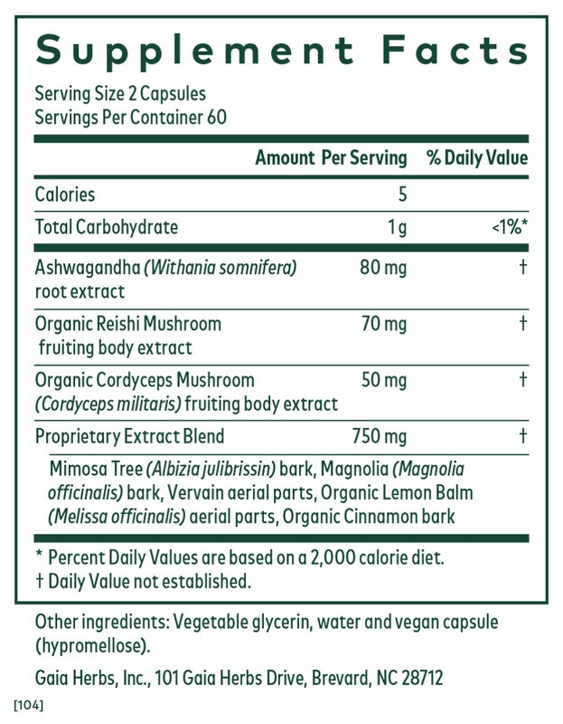 A list of supplement facts.  