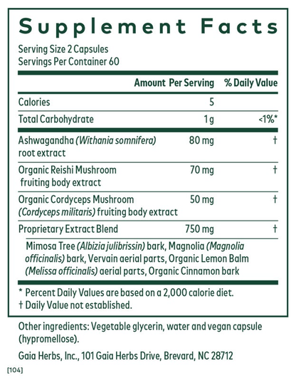 A list of supplement facts.  