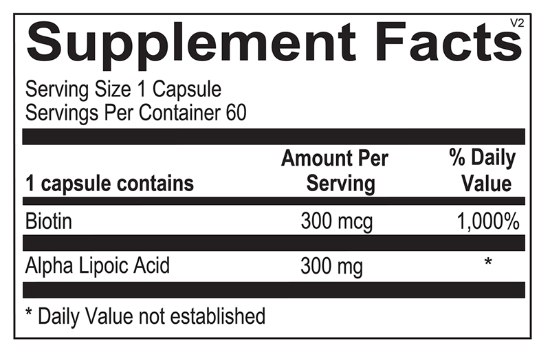 A picture of the supplement facts label.