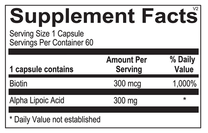A picture of the supplement facts label.