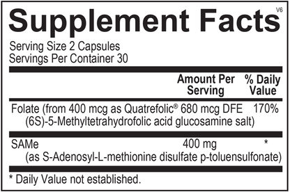 A picture of a label with supplement facts