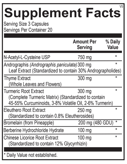 A picture of the supplement facts label.  