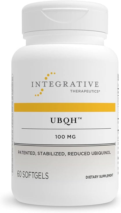 A bottle of Integrative Therapeutics UBQH 100 mg dietary supplement with 60 softgels.