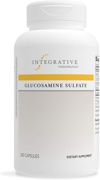 A bottle of Integrative Therapeutics Glucosamine Sulfate dietary supplement with 300 capsules.