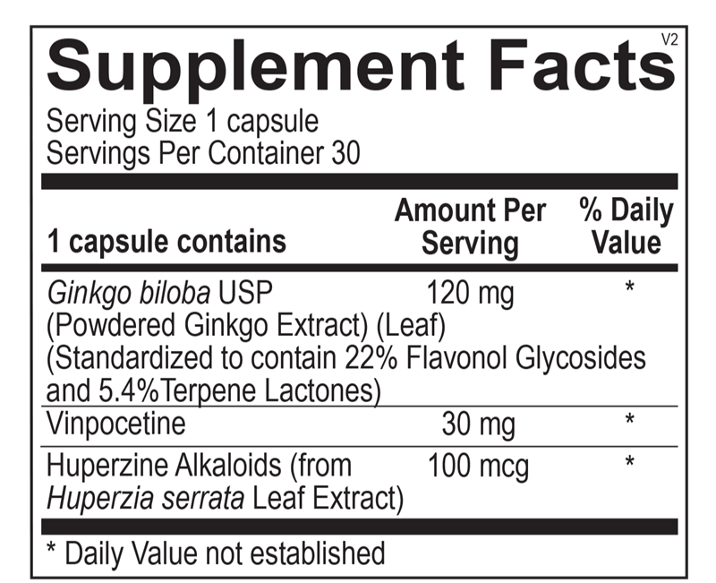 A picture of a label with supplement facts