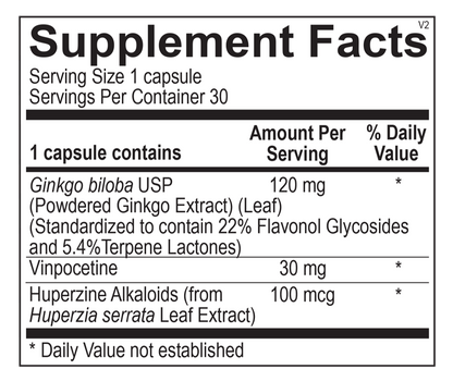 A picture of a label with supplement facts